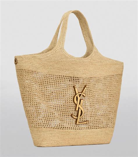 ysl raffia icare tote|YSL round raffia crossbody bag.